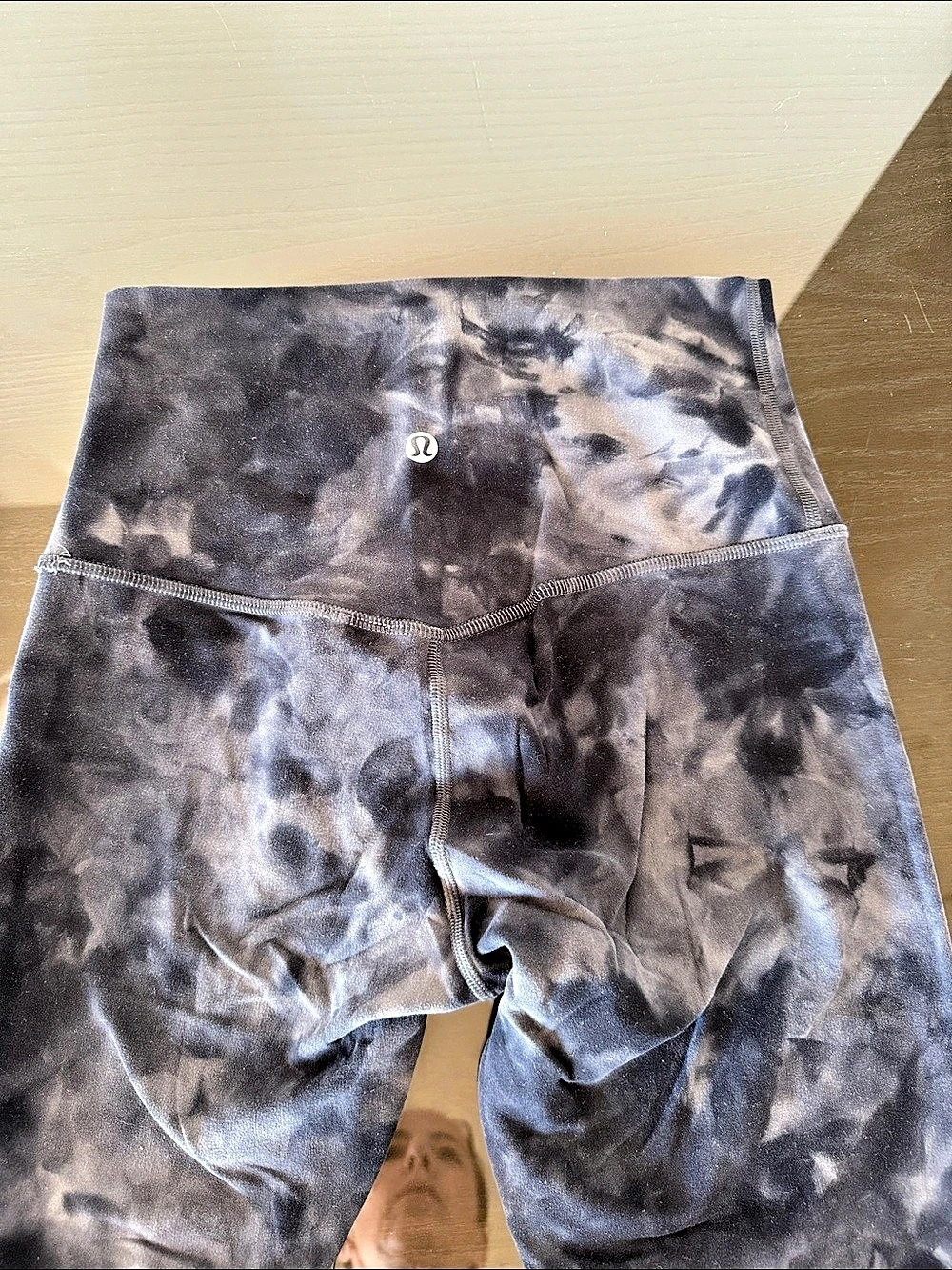 lululemon Align High-Rise Pant in a grey tie-dye print, featuring Nulu fabric